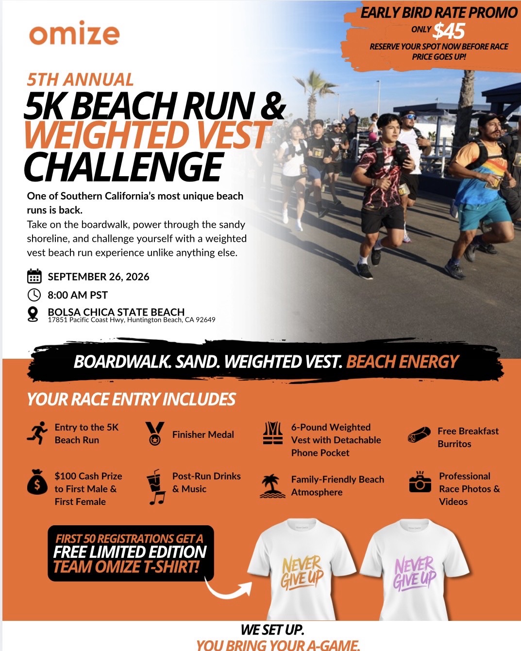 5K Weighted Vest Beach Run — image 1 of 4