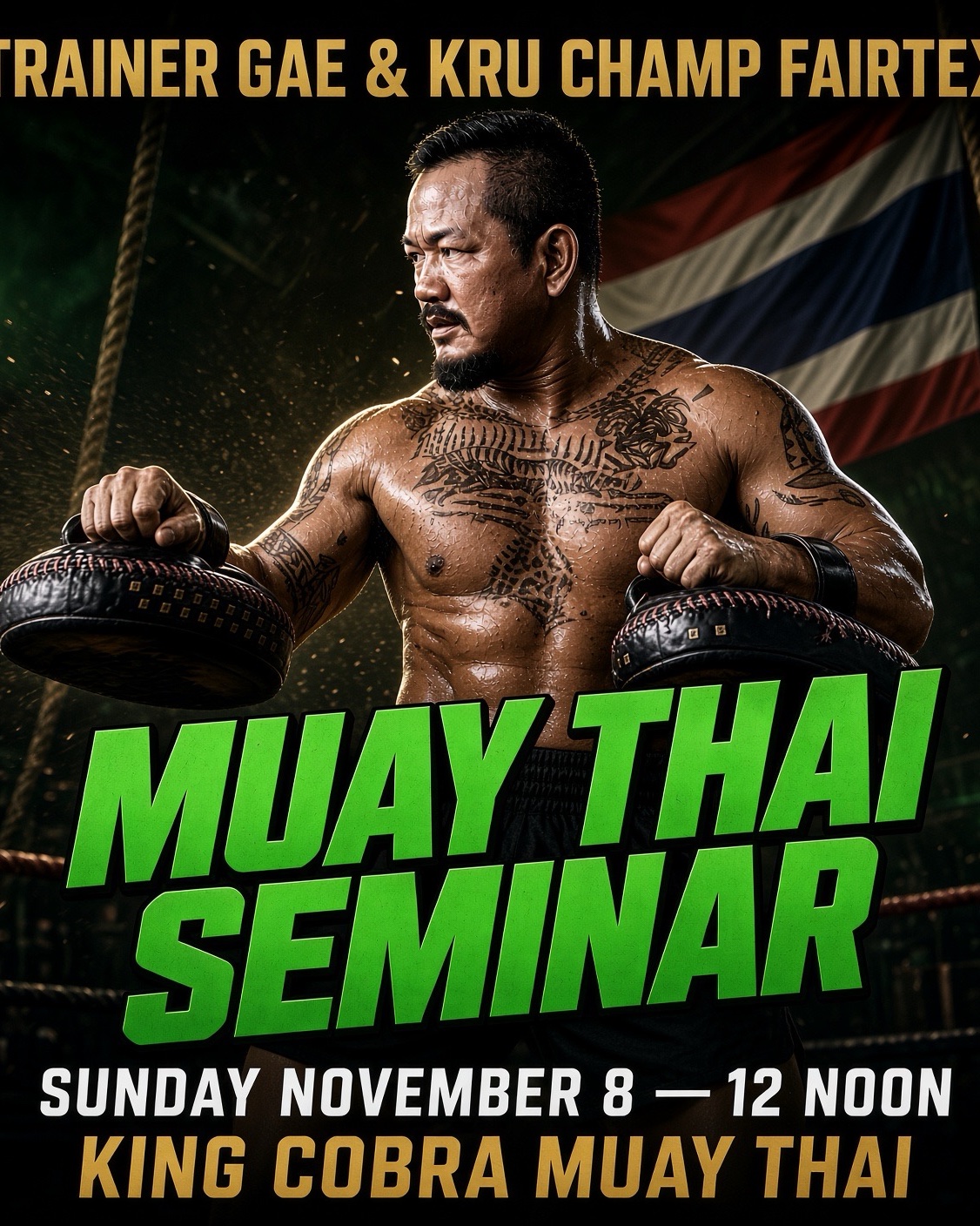 Trainer Gae and Kru champ Fairtex seminar!