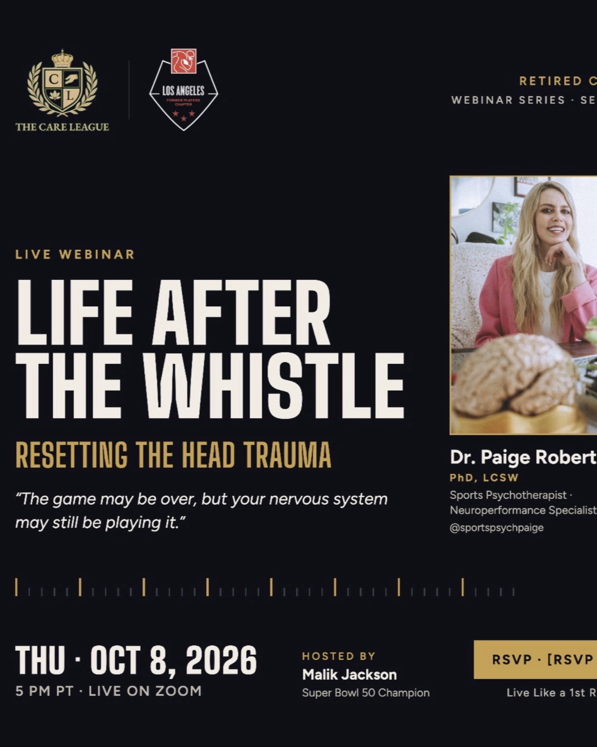 Live Webinar : Life After the Whistle