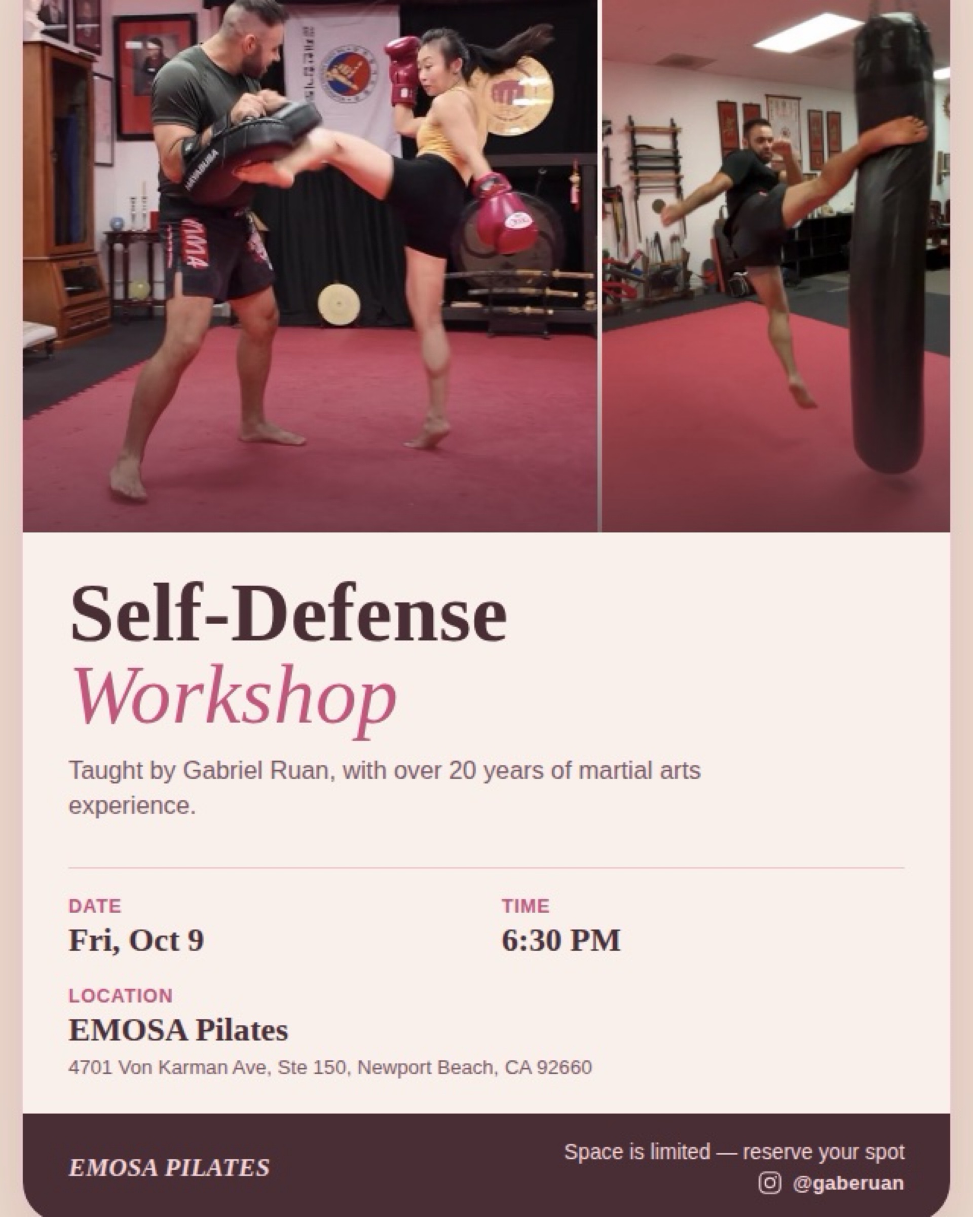 🎀 STRONG & SOFT 🎀 Self-Defense + Self-Care