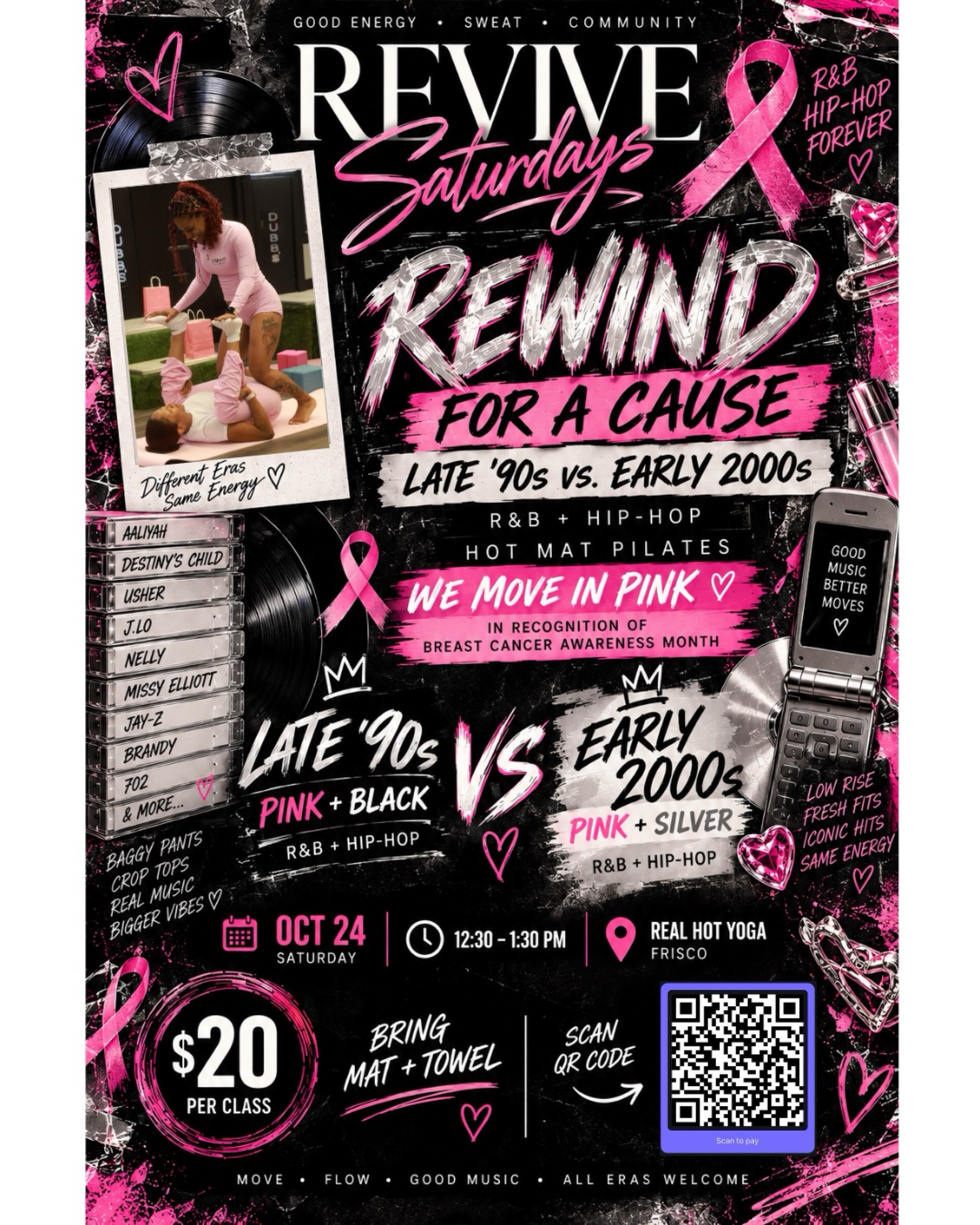 Rewind for a Cause: Hot Mat Pilates