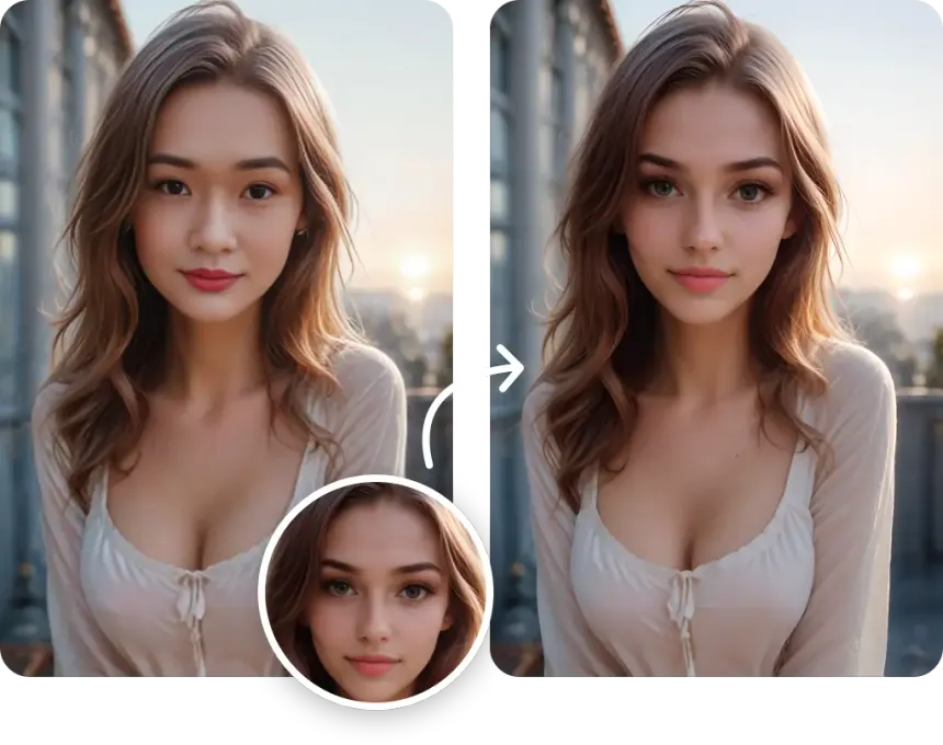 Ejemplo de cambio de rostro