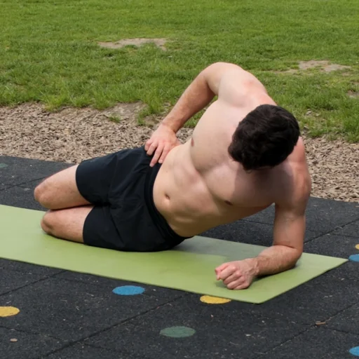 Side Plank Crunches auf den Knien