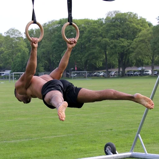 Straddle Back Lever an den Turnringen