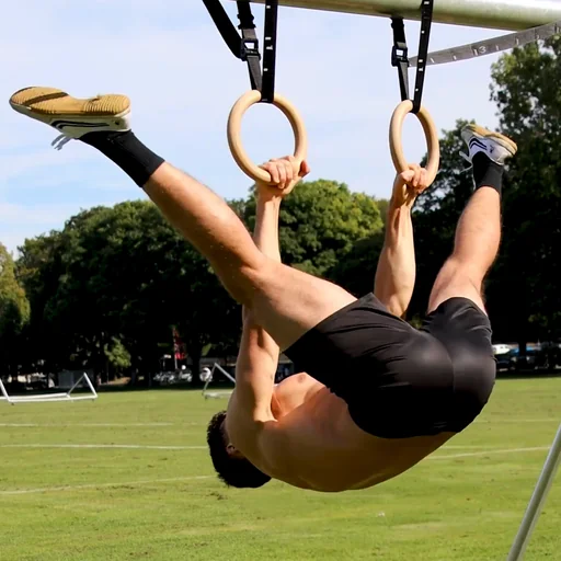 Straddle Toes to Rings, Gespreiztes Anristen