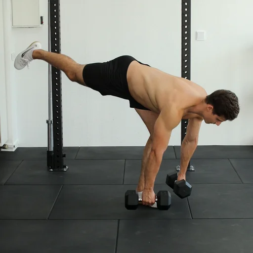 Single Leg Deadlifts with dumbbells