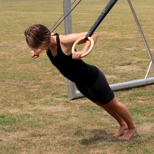 Bulgarische Liegestütze in erhöhter Position