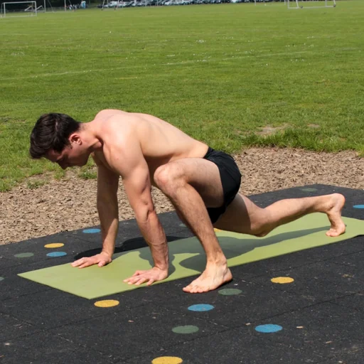Mountain Climber mit weitem Schritt
