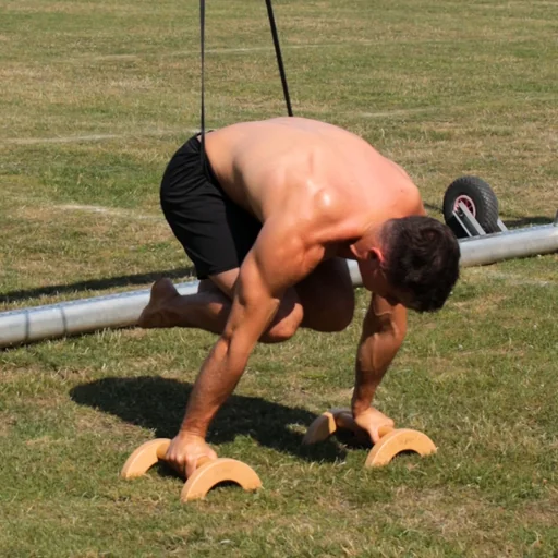 Banded Tuck Planche on Parallettes