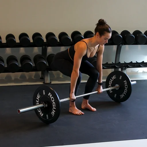 Conventional Deadlift with a barbell