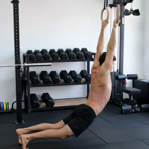 Cobra Pose Strech with gym rings