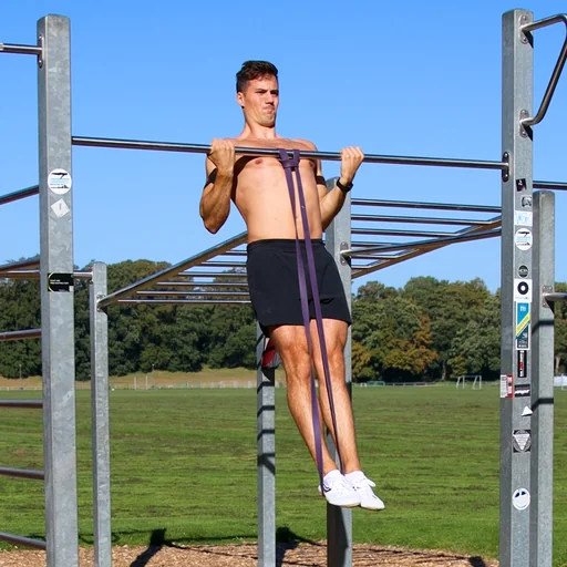 Kammgriff Klimmzüge mit Band, Banded Chin Ups