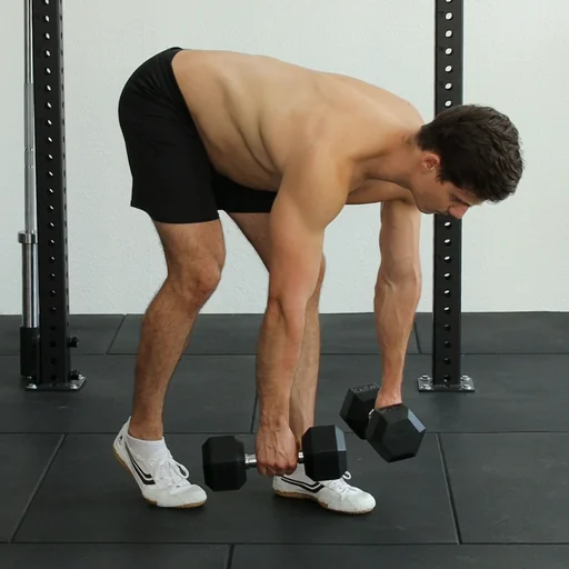 Split Stance Romanian Deadlift with dumbbells