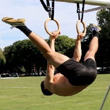 Straddle Toes To Rings with gym rings