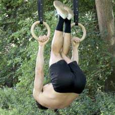 Inverted Hang with gym rings