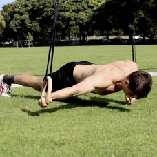 Archer Push Ups with gym rings