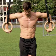 Bulgarian Dips with gym rings