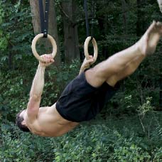 Front Lever Pulls with gym rings