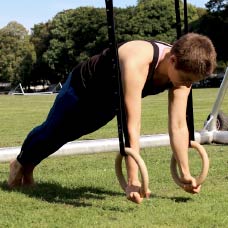 Push Up Hold with gym rings