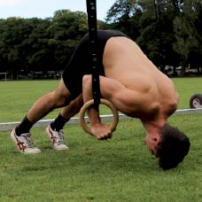 Pike Push Ups with gym rings