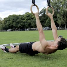 Scapular Row with gym rings