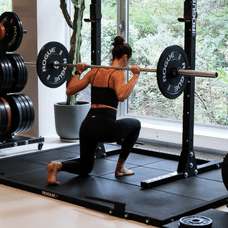 Lunges with a barbell