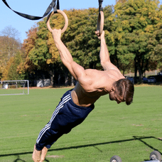 Back Lever Pulls with gym rings