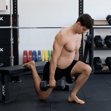 Bulgarian Split Squats with dumbbells