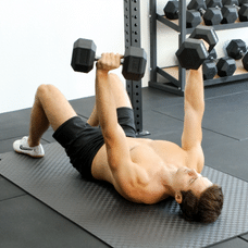 Floor Press with dumbbells