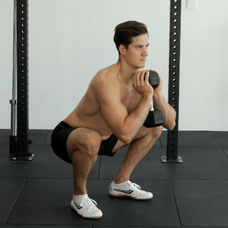 Goblet Squat with a dumbbell