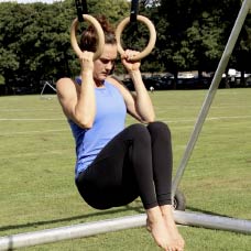 Negative Chin Ups with gym rings