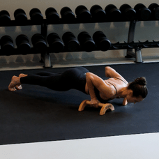 Negative Push Ups with parallettes