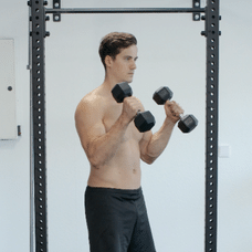 Hammer Curls with dumbbells