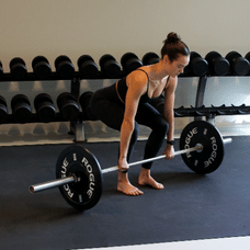 Conventional Deadlift with a barbell