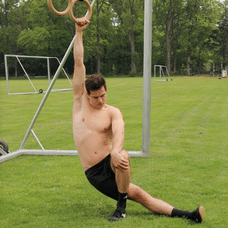 Lat Stretch with gym rings