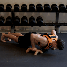 Weighted Push Ups on Parallettes