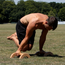 Advanced Tuck Planche with parallettes