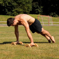 Planche Lean with parallettes