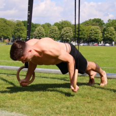 Pseudo Planche Push Ups with gym rings