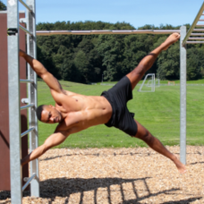 Straddle Human Flag