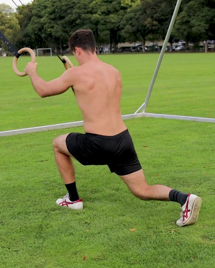 Jumping Lunges with gym rings