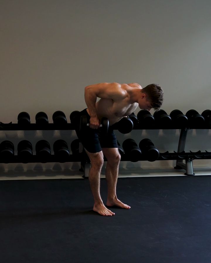 Bent Over Rows with dumbbells