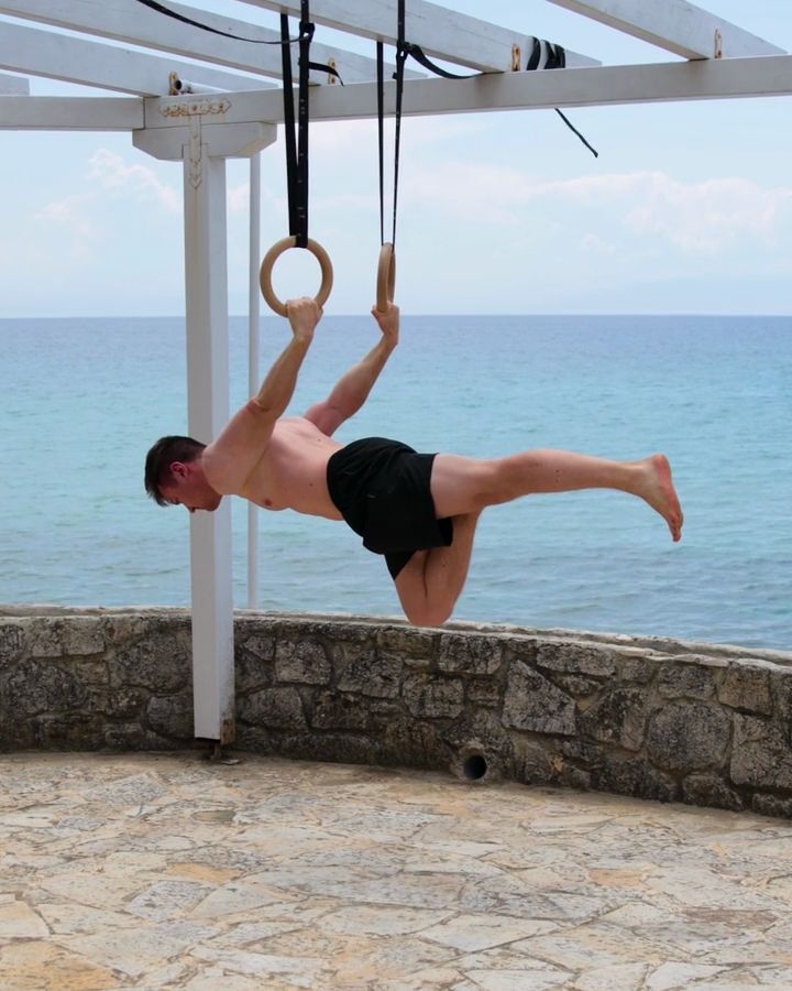 One Leg Back Lever with gym rings