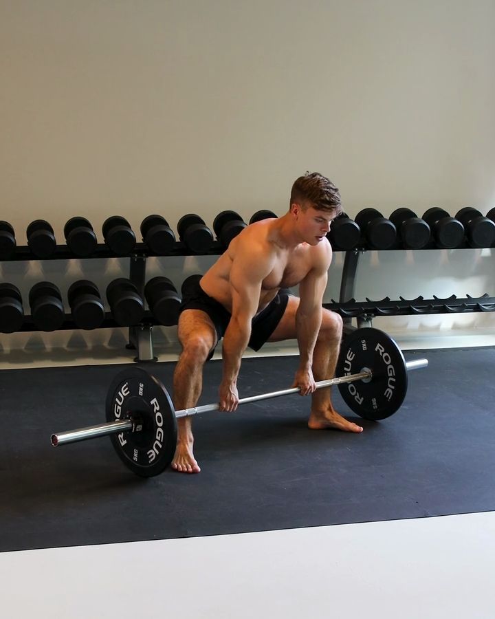 Sumo Deadlift with a barbell