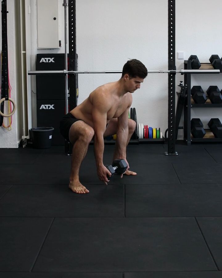 Sumo Deadlift with a dumbbell