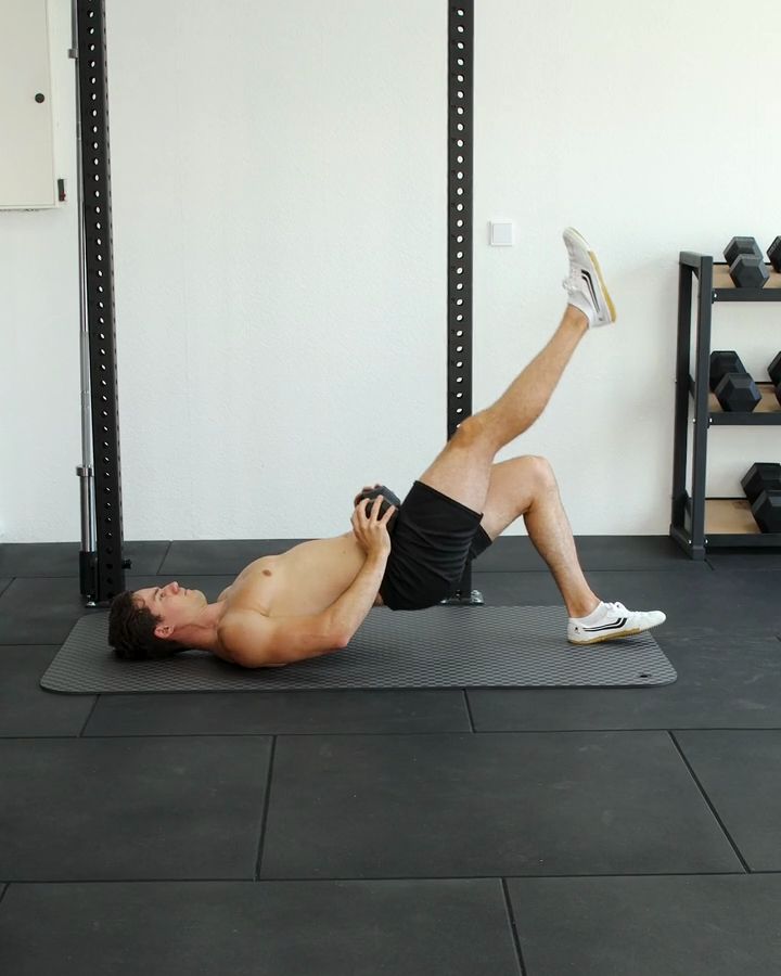 Single Leg Hip Thrusts with a dumbbell