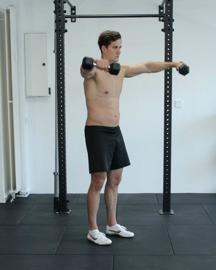 Lateral Raises with dumbbells