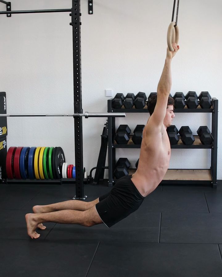 Cobra Pose Strech with gym rings