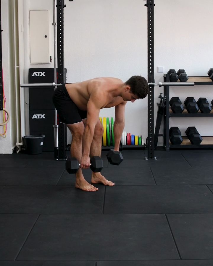 Romanian deadlift with dumbbells