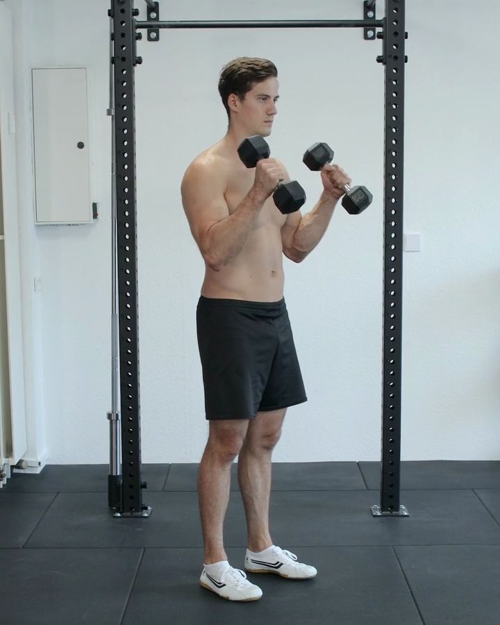 Hammer Curls with dumbbells